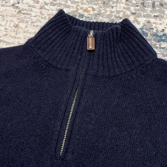 J. Crew Premium Lambswool Quarter Zip Sweater - Men’s Medium - Picture 2 of 10